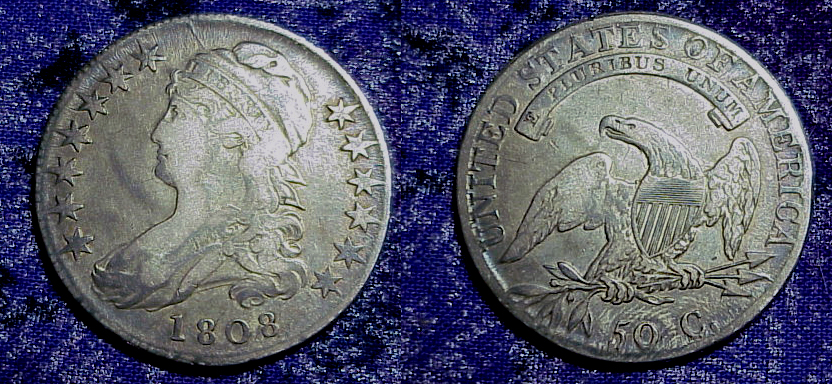 1808-And-1821-Capped-Bust-Half-Dollars