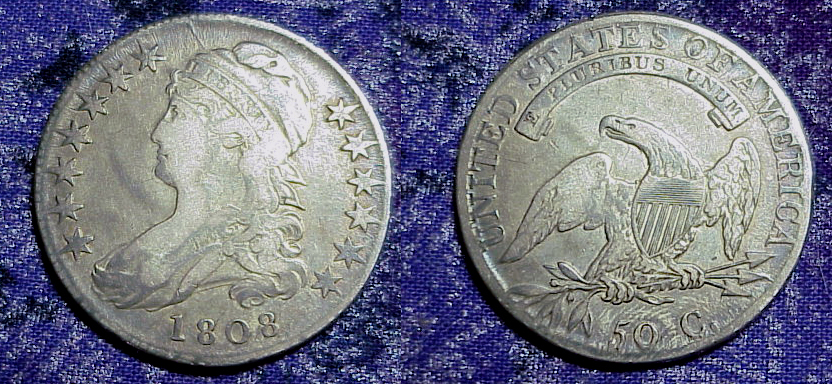 1808-And-1821-Capped-Bust-Half-Dollars
