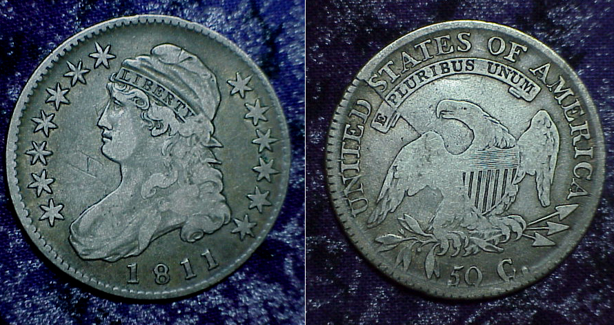 1811-Bust-Half-Dollar,-O-109----Lg-REV-Crack