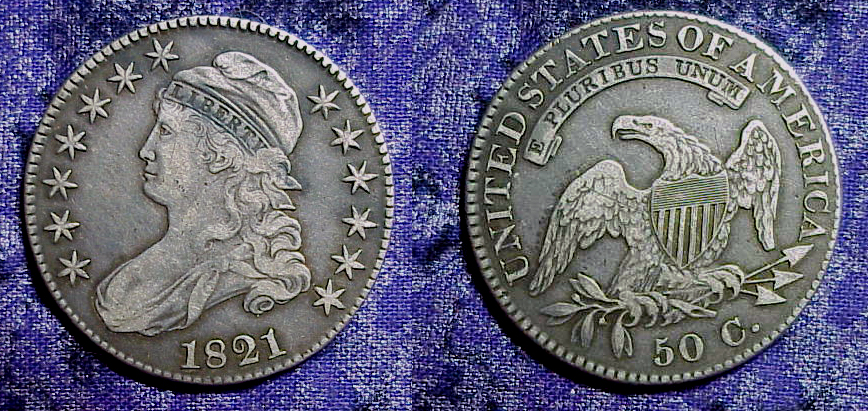 1808-And-1821-Capped-Bust-Half-Dollars