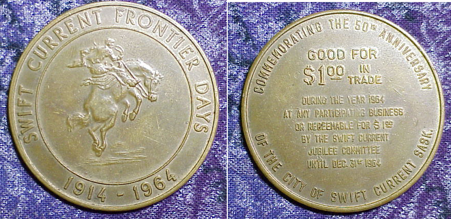1964-Rodeo-Token,-Swift-Current,-Canada