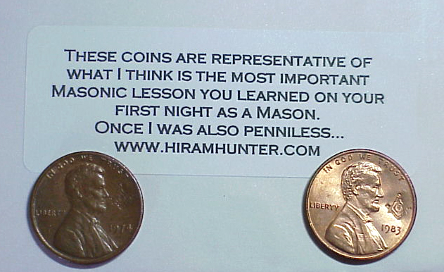 Two-Masonic-Pennies-And...